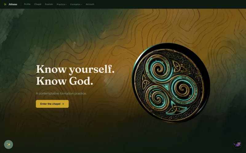 Attune website screenshot