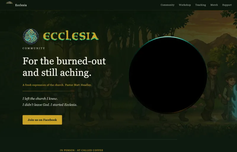 Ecclesia Community website screenshot