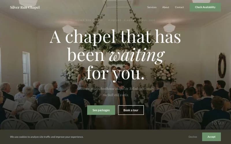 Silver Run Chapel website screenshot