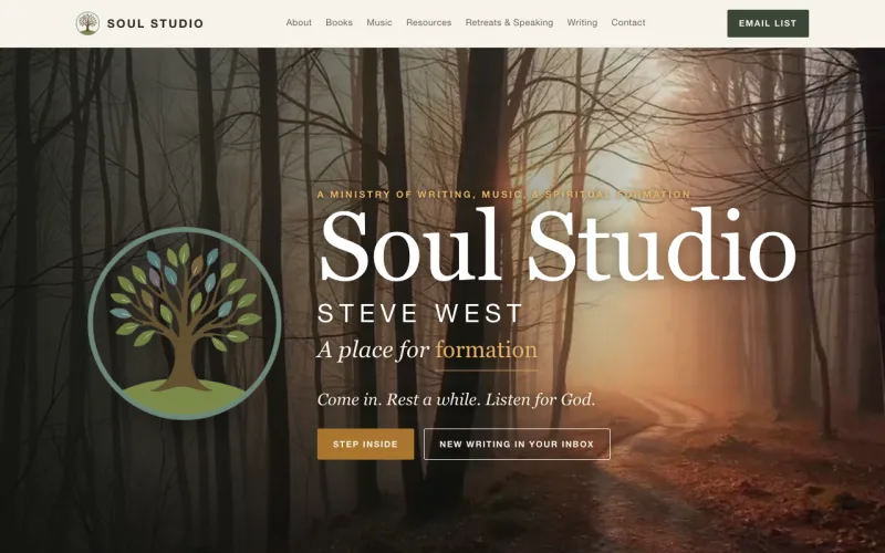 Soul Studio Ministries website screenshot