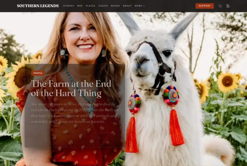 Southern Legends website screenshot
