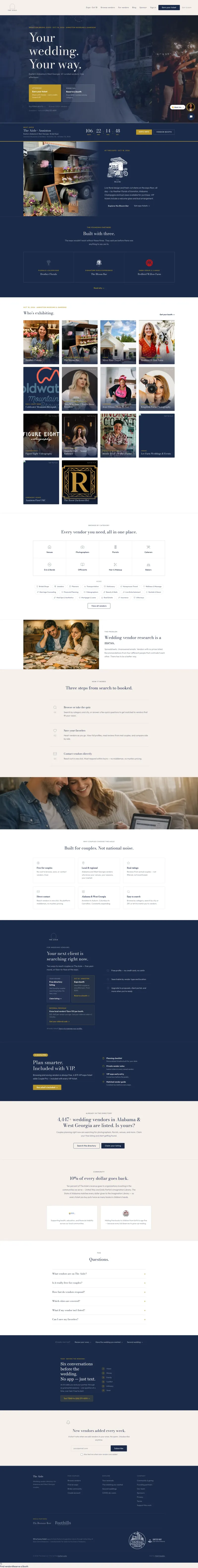 The Aisle website screenshot